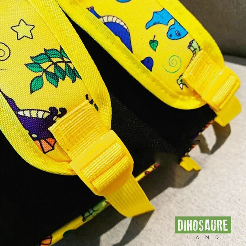 cartable dinosaure dessin jaune