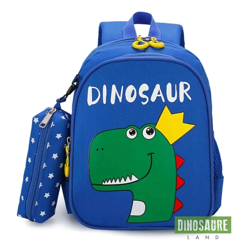 cartable dinosaure bleu