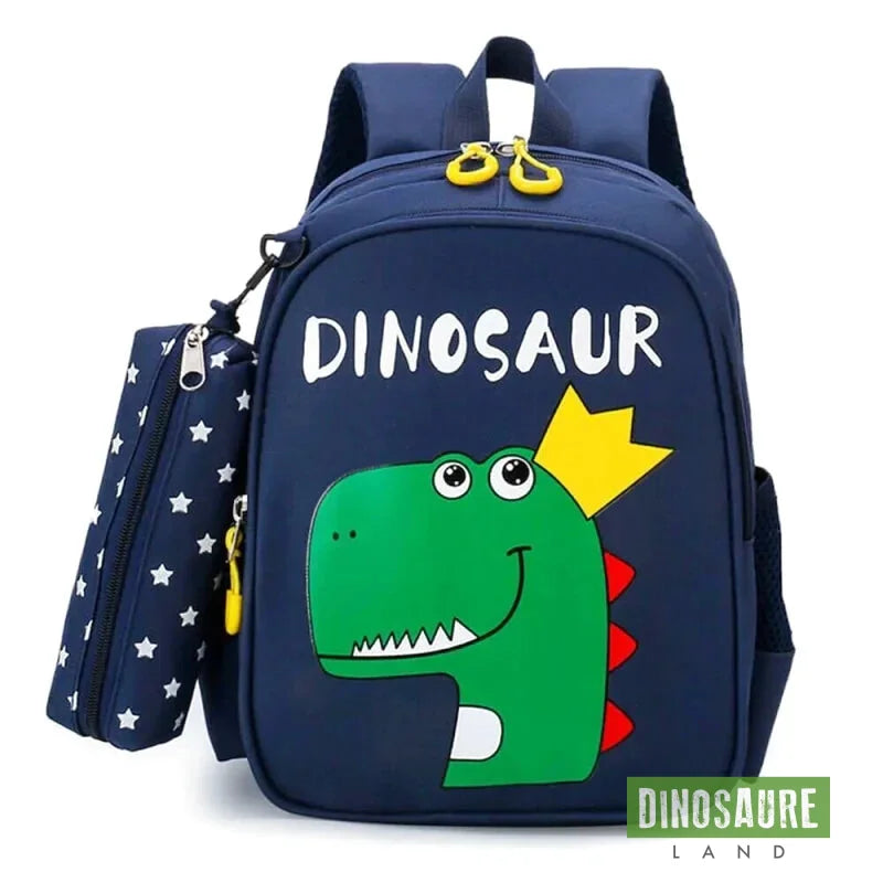 cartable dinosaure bleu