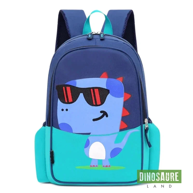 cartable dinosaure sac a dos bleu