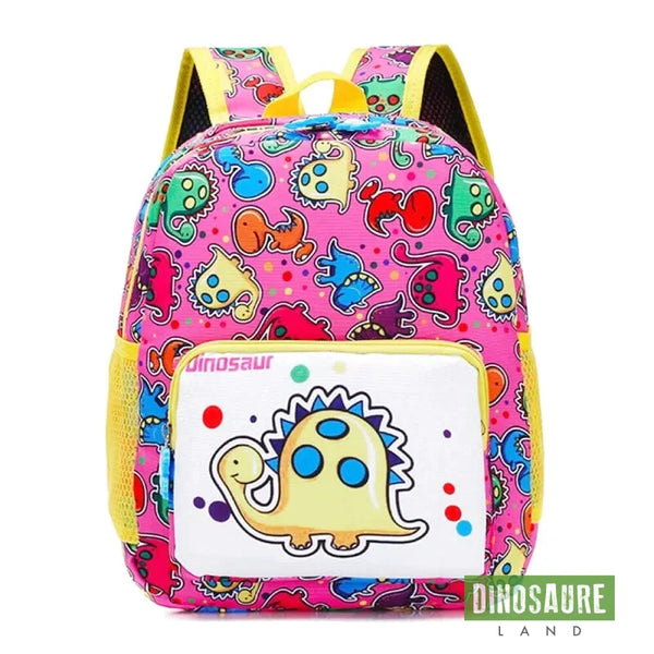 cartable dinosaure dessin rose