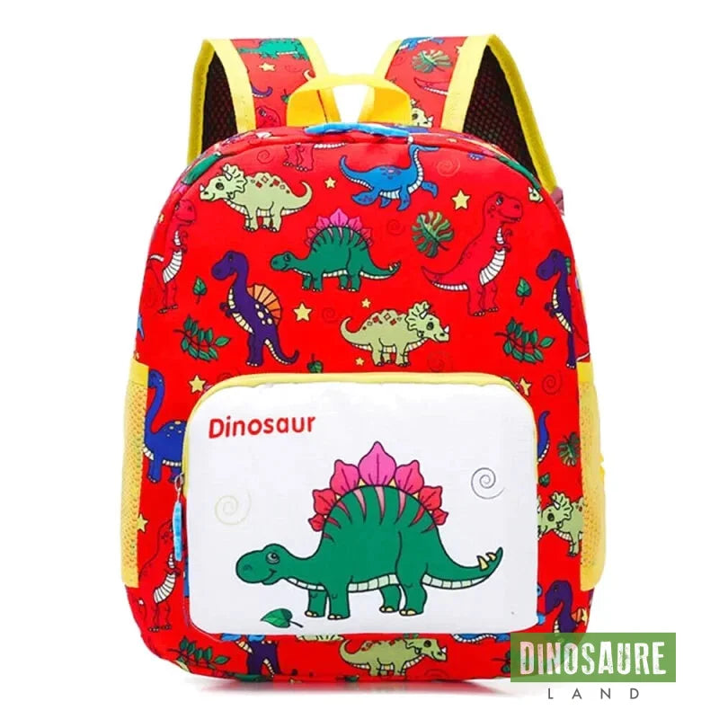 cartable dinosaure dessin rouge