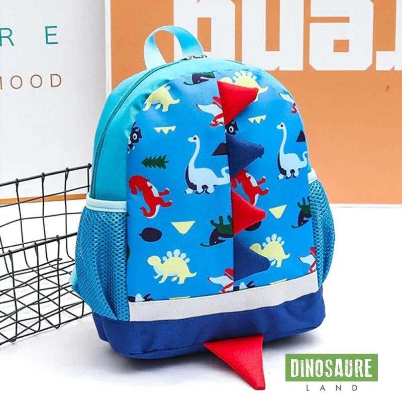 cartable sac a dos dinosaure maternelle bleu ciel