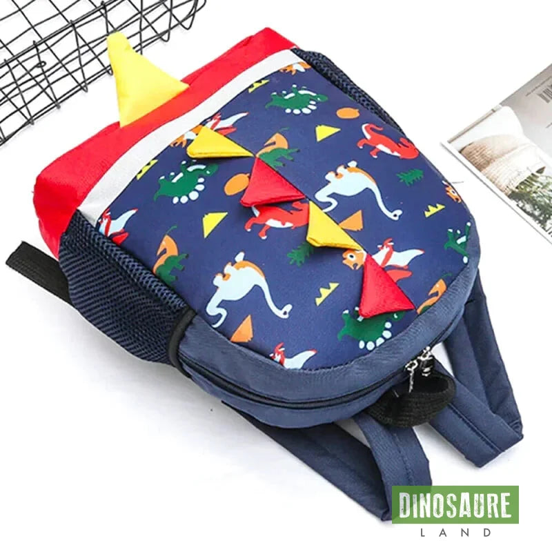 cartable sac a dos dinosaure maternelle bleu