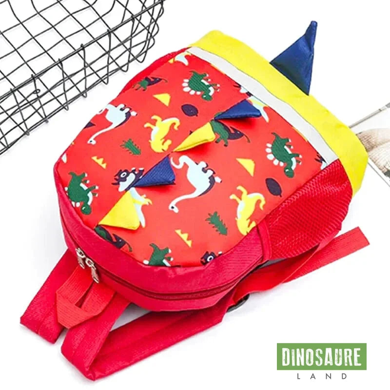 cartable sac a dos dinosaure maternelle rouge