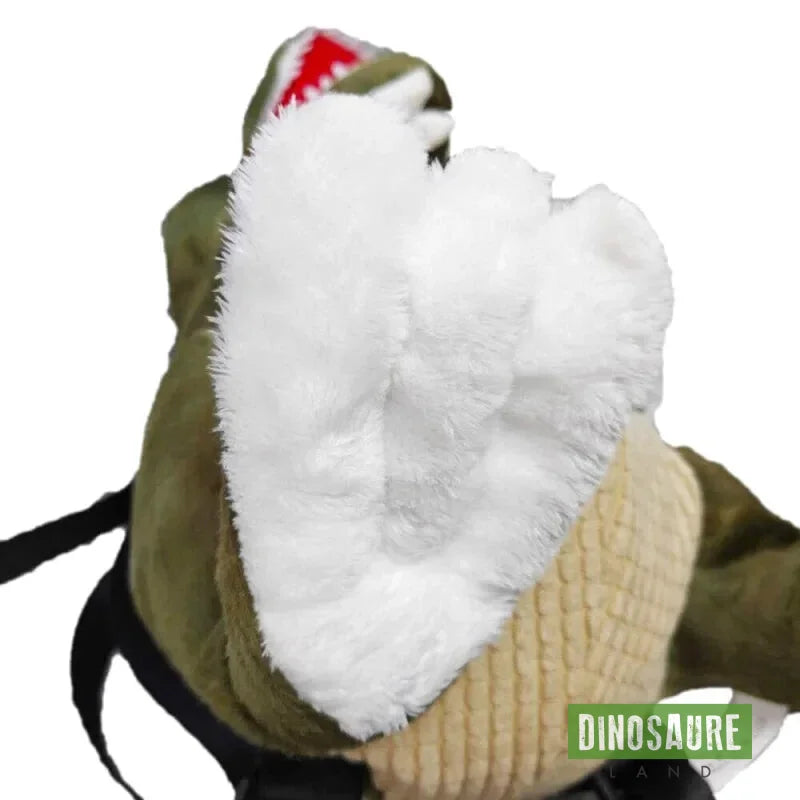 cartable dinosaure peluche vert