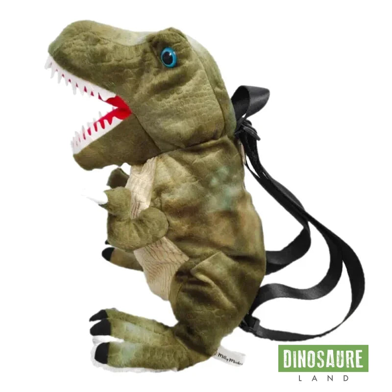 cartable dinosaure peluche vert