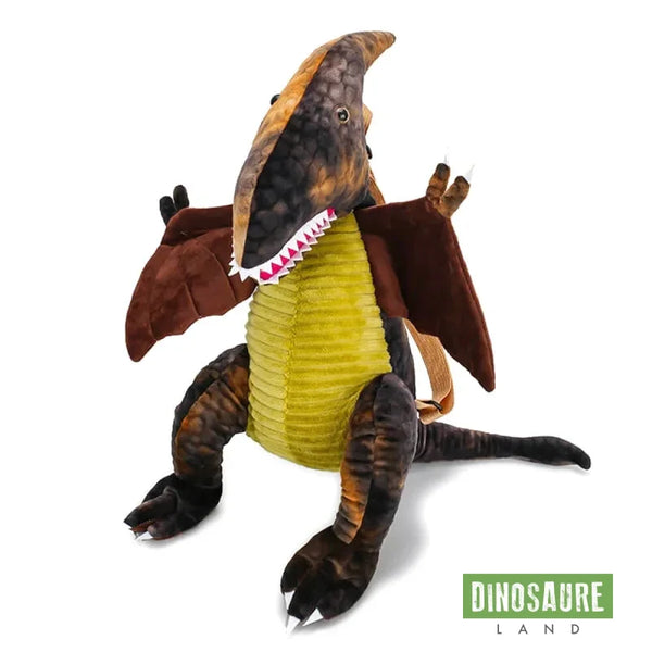 cartable sac a dos dinosaure pterodactyl marron