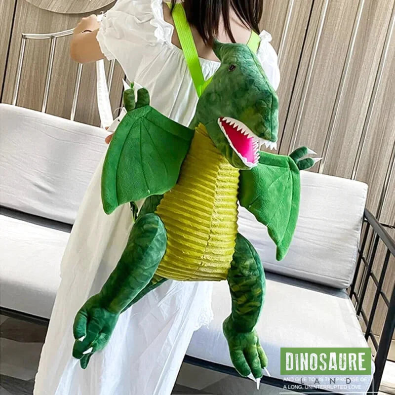 cartable sac a dos dinosaure pterodactyl vert