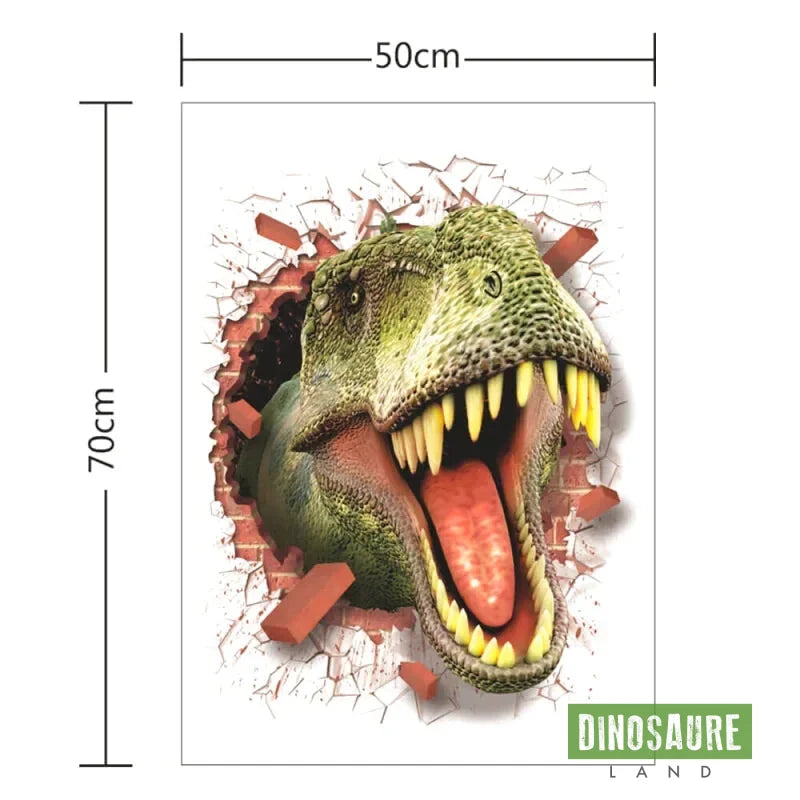 sticker autocollant mural dinosaure