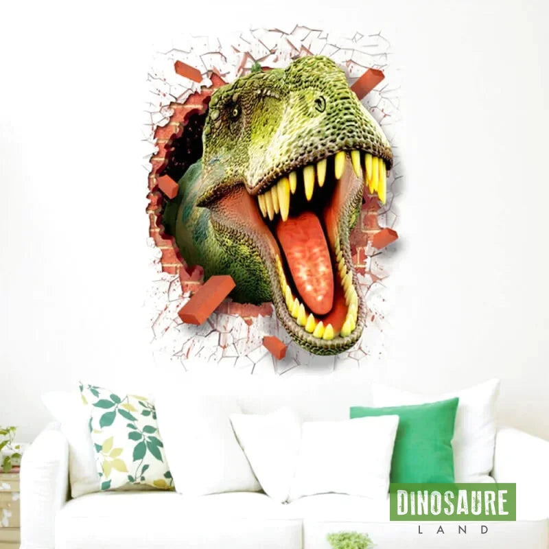 sticker autocollant mural dinosaure