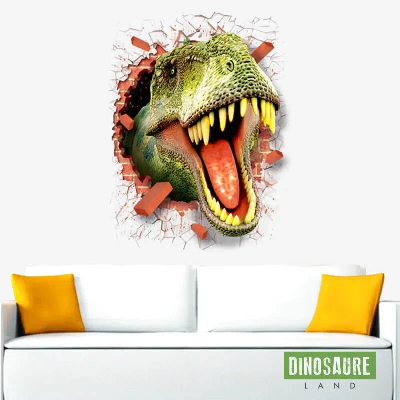 sticker autocollant mural dinosaure