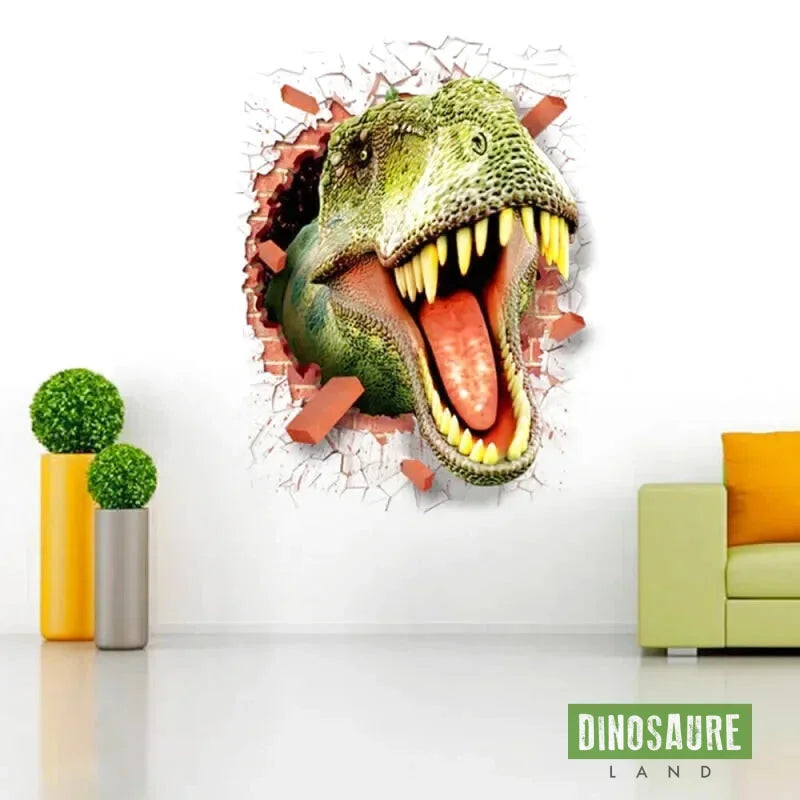 sticker autocollant mural dinosaure