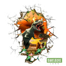 sticker autocollant mural dinosaure