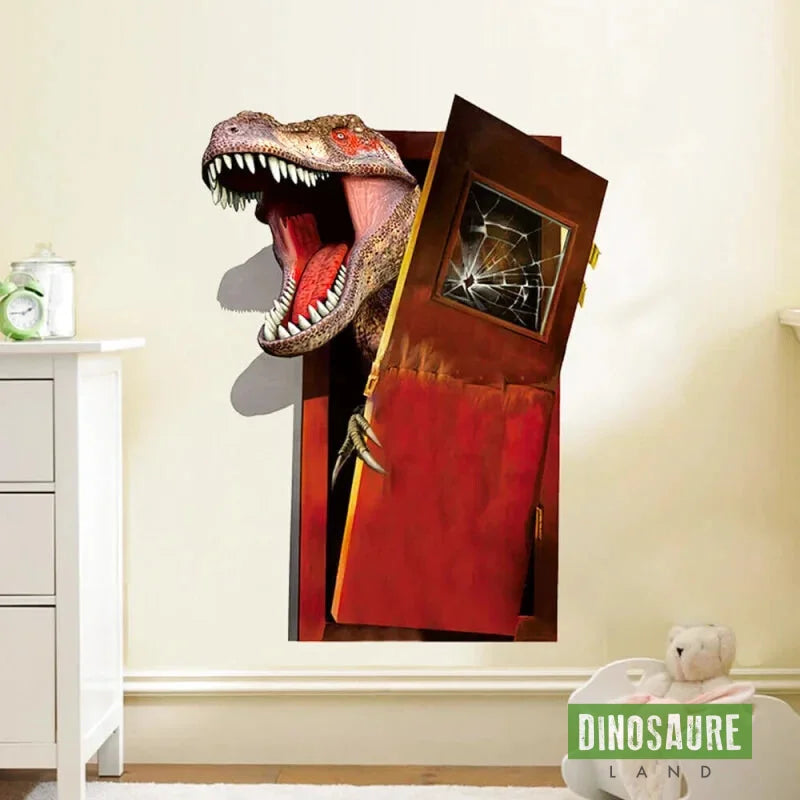 sticker autocollant mural dinosaure