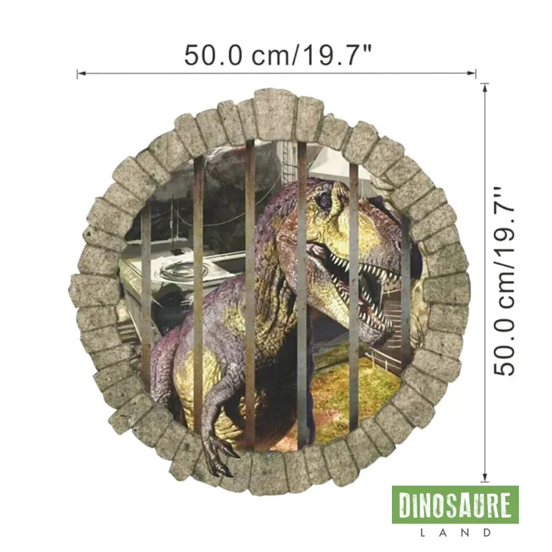 sticker autocollant mural dinosaure