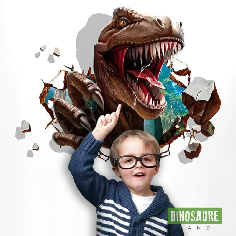 sticker autocollant mural dinosaure