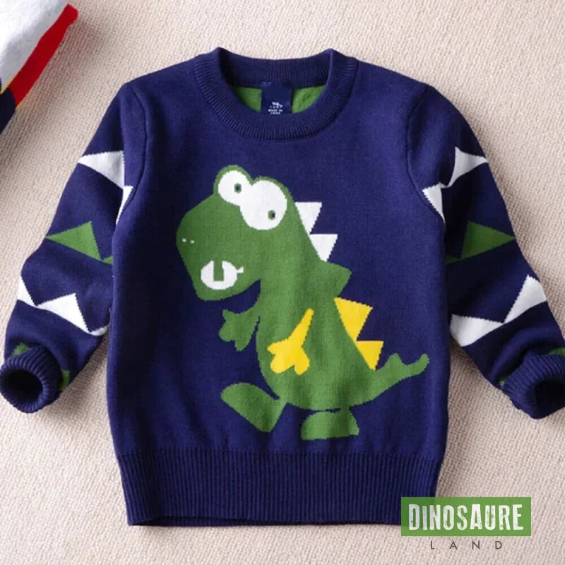 pull dinosaure t rex bleu