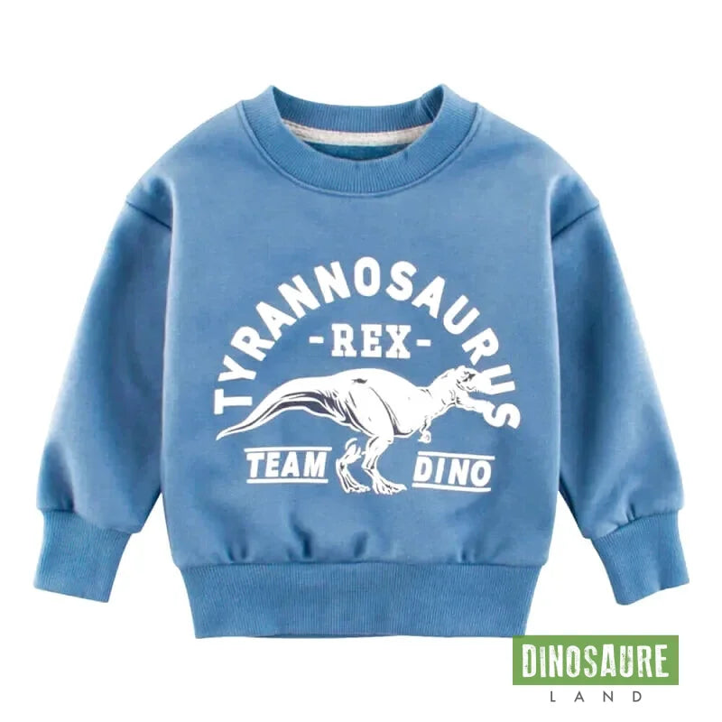 pull dinosaure t rex bleu