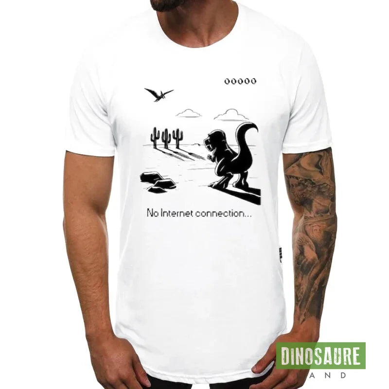 t-shirt blanc dinosaure pas cher