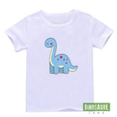 T Shirt Expedition Dinosaure Blanc