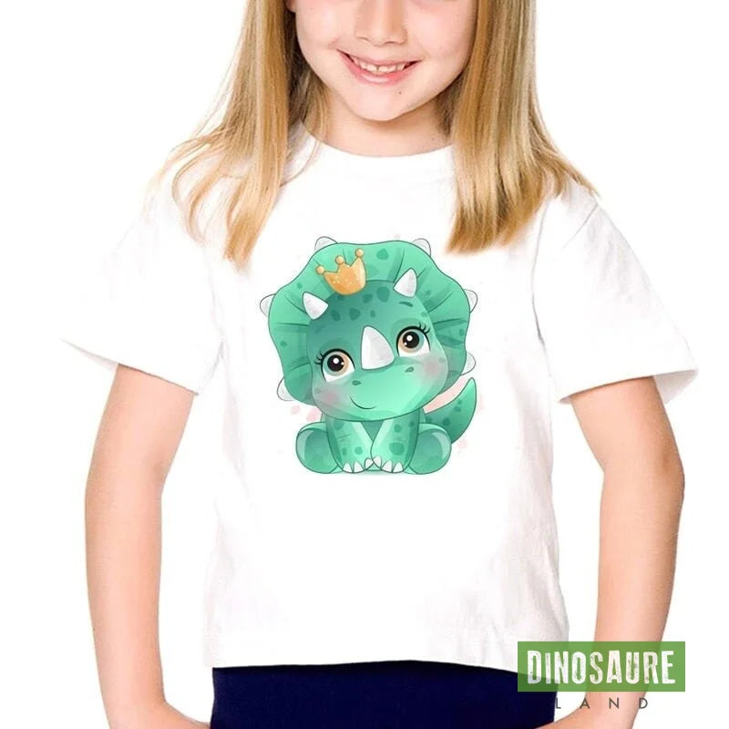 T-Shirt Blanc Expédition Dinosaure