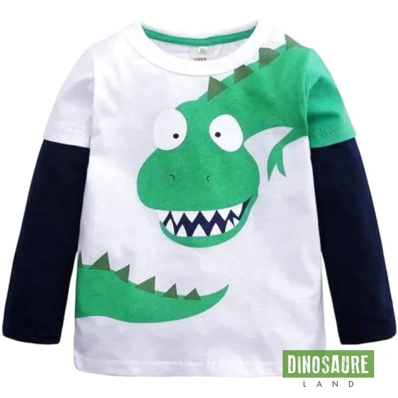 T-shirt Dinosaure Bambiraptor Vert