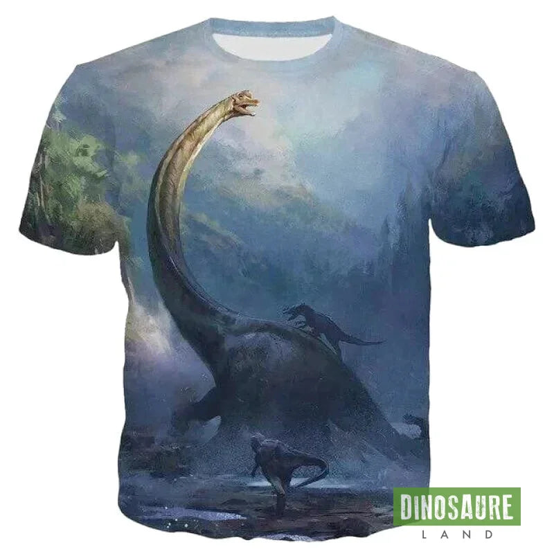 T-Shirt Femme DIPLODOCUS - Taille 36 (FR) - Bleu - Occasion Très Bon État