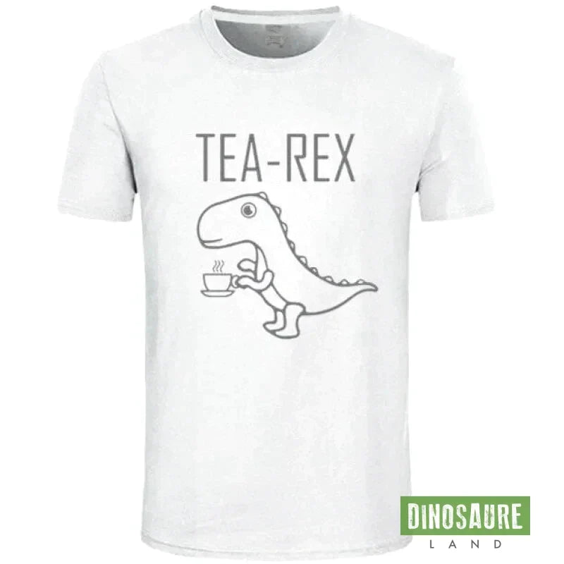 T-shirt Dinosaure Humour Blanc