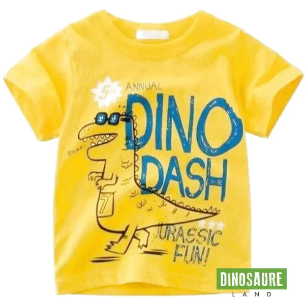 T-Shirt Dinosaure Jaune - Dino Jurassic