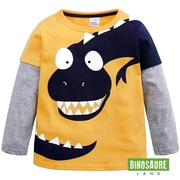 Tee shirt Dinosaure Manches Longues