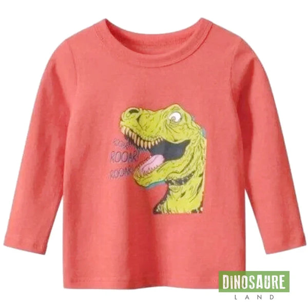 T-Shirt Dinosaure Rouge