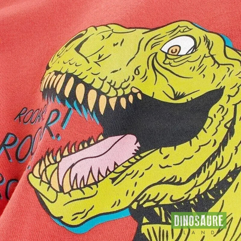 T-Shirt Dinosaure Rouge