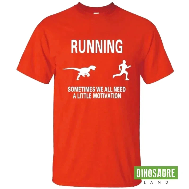 T-shirt Dinosaure Running Rouge