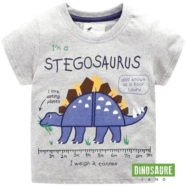 T-Shirt Dinosaure Taille Stégosaure