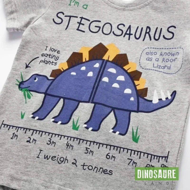 T-Shirt Dinosaure Taille Stégosaure