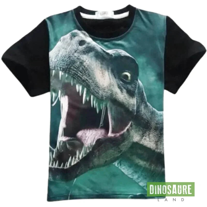 T-shirt Dinosaure Tyrannosaure Fury - Noir