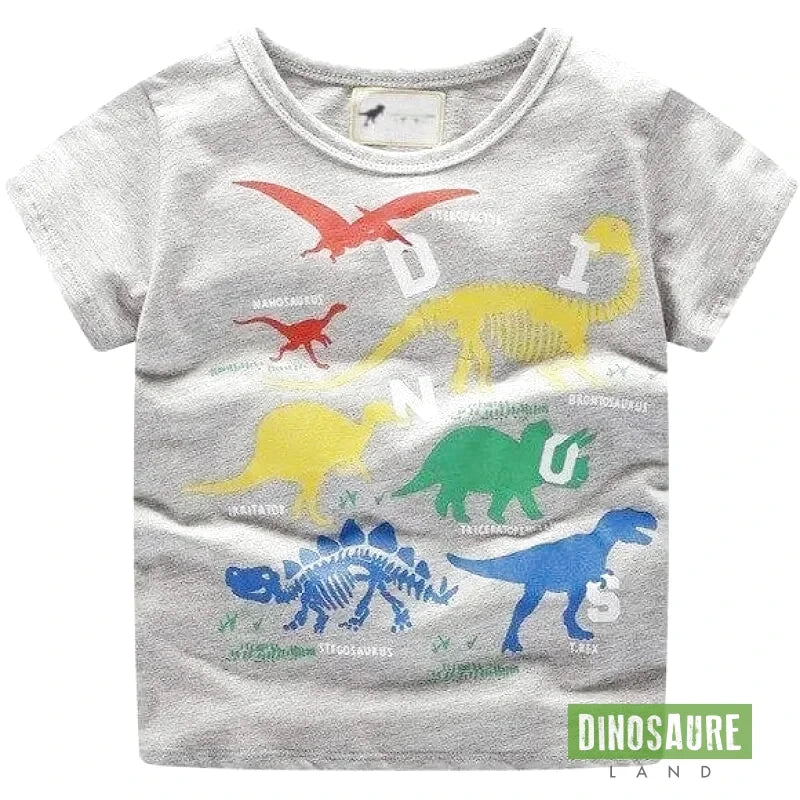 T-Shirt Dinosaures Colorés