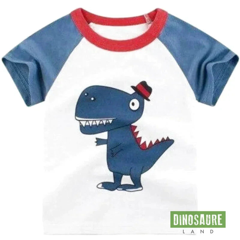 T-Shirt Petit Dinosaure Bleu