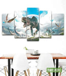 tableau dinosaure multi panneaux