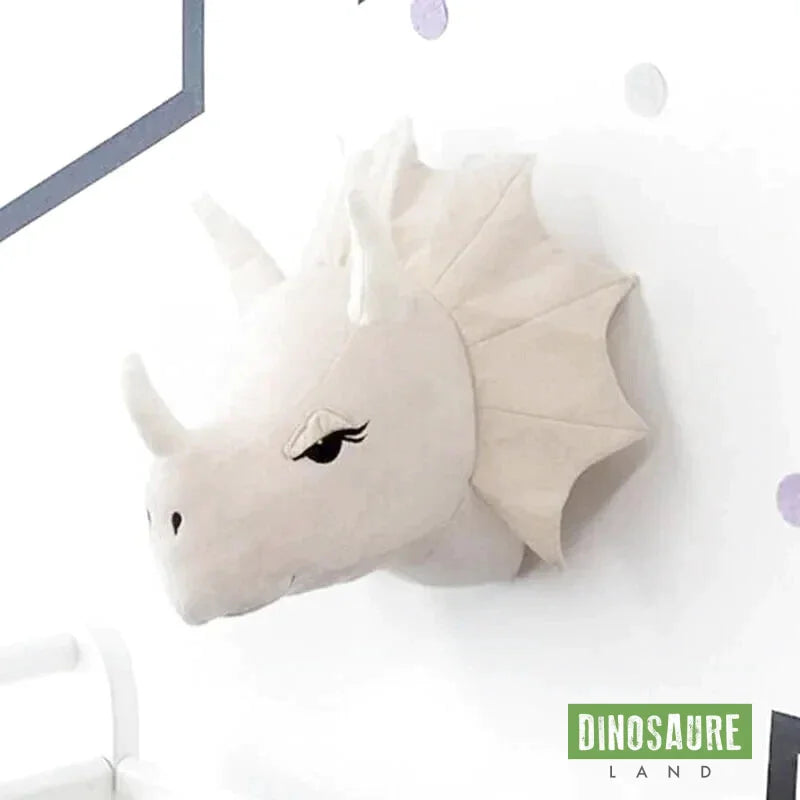 Tête Dinosaure Peluche Murale 25cm