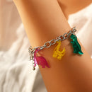 bracelet dinosaure argent